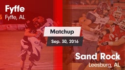 Matchup: Fyffe vs. Sand Rock  2016