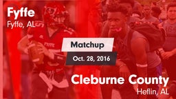 Matchup: Fyffe vs. Cleburne County  2016