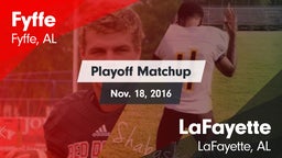 Matchup: Fyffe vs. LaFayette  2016