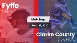Matchup: Fyffe vs. Clarke County  2020