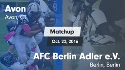 Matchup: Avon vs. AFC Berlin Adler e.V.  2016