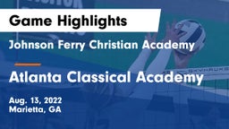 Johnson Ferry Christian Academy vs Atlanta Classical Academy Game Highlights - Aug. 13, 2022