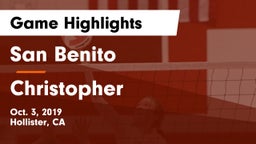San Benito  vs Christopher  Game Highlights - Oct. 3, 2019