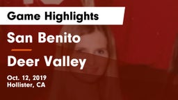 San Benito  vs Deer Valley Game Highlights - Oct. 12, 2019