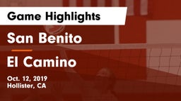 San Benito  vs El Camino Game Highlights - Oct. 12, 2019