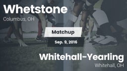 Matchup: Whetstone vs. Whitehall-Yearling  2016