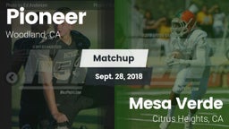 Matchup: Pioneer vs. Mesa Verde  2018
