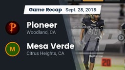Recap: Pioneer  vs. Mesa Verde  2018