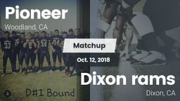Matchup: Pioneer vs. Dixon rams 2018