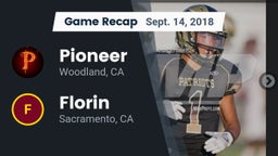 Recap: Pioneer  vs. Florin  2018