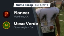 Recap: Pioneer  vs. Mesa Verde  2019