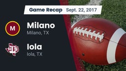 Recap: Milano  vs. Iola  2017