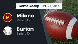 Recap: Milano  vs. Burton  2017