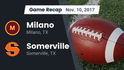 Recap: Milano  vs. Somerville  2017