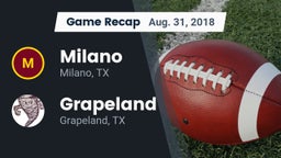 Recap: Milano  vs. Grapeland  2018