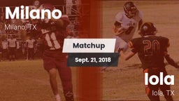 Matchup: Milano vs. Iola  2018