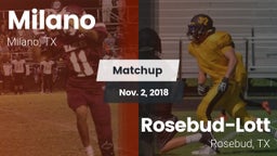 Matchup: Milano vs. Rosebud-Lott  2018