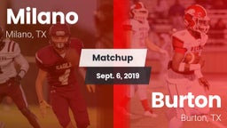 Matchup: Milano vs. Burton  2019