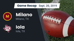 Recap: Milano  vs. Iola  2019