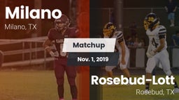 Matchup: Milano vs. Rosebud-Lott  2019