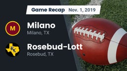 Recap: Milano  vs. Rosebud-Lott  2019