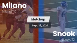 Matchup: Milano vs. Snook  2020