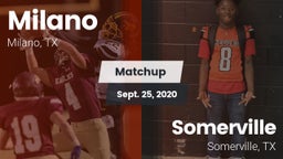 Matchup: Milano vs. Somerville  2020