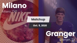 Matchup: Milano vs. Granger  2020