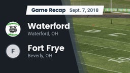 Recap: Waterford  vs. Fort Frye  2018