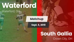 Matchup: Waterford vs. South Gallia  2019