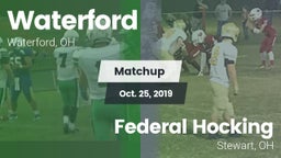 Matchup: Waterford vs. Federal Hocking  2019