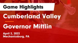 Cumberland Valley  vs Governor Mifflin  Game Highlights - April 2, 2022
