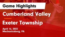 Cumberland Valley  vs Exeter Township  Game Highlights - April 16, 2022