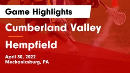 Cumberland Valley  vs Hempfield  Game Highlights - April 30, 2022