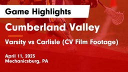 Cumberland Valley  vs Varsity vs Carlisle (CV Film Footage) Game Highlights - April 11, 2023