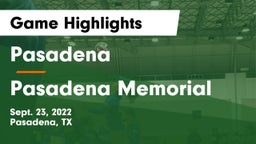 Pasadena  vs Pasadena Memorial  Game Highlights - Sept. 23, 2022