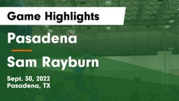 Pasadena  vs Sam Rayburn  Game Highlights - Sept. 30, 2022