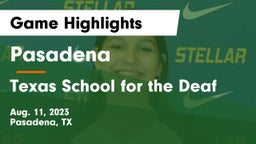 Pasadena  vs Texas School for the Deaf Game Highlights - Aug. 11, 2023