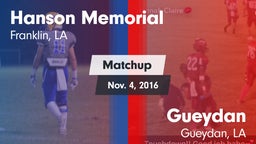 Matchup: Hanson Memorial vs. Gueydan  2016