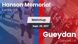 Matchup: Hanson Memorial vs. Gueydan  2017