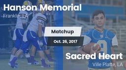 Matchup: Hanson Memorial vs. Sacred Heart  2017