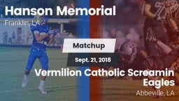 Matchup: Hanson Memorial vs. Vermilion Catholic Screamin Eagles 2018