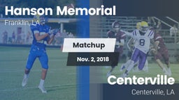 Matchup: Hanson Memorial vs. Centerville  2018