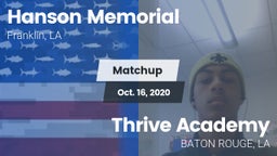 Matchup: Hanson Memorial vs. Thrive Academy 2020