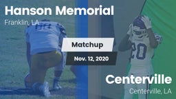 Matchup: Hanson Memorial vs. Centerville  2020