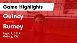 Quincy  vs Burney Game Highlights - Sept. 7, 2019