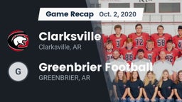 Recap: Clarksville  vs. Greenbrier Football  2020