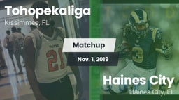 Matchup: Tohopekaliga High Sc vs. Haines City  2019