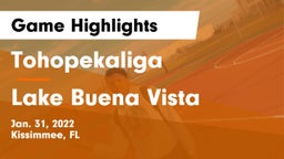 Tohopekaliga  vs Lake Buena Vista  Game Highlights - Jan. 31, 2022