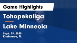 Tohopekaliga  vs Lake Minneola  Game Highlights - Sept. 29, 2020